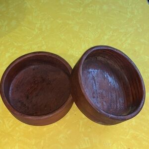 Vintage Thailand Wooden Bowls Set